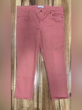 L.L. Bean Signature Jeans Womens 14 Straight leg Casual Pink Mid Rise